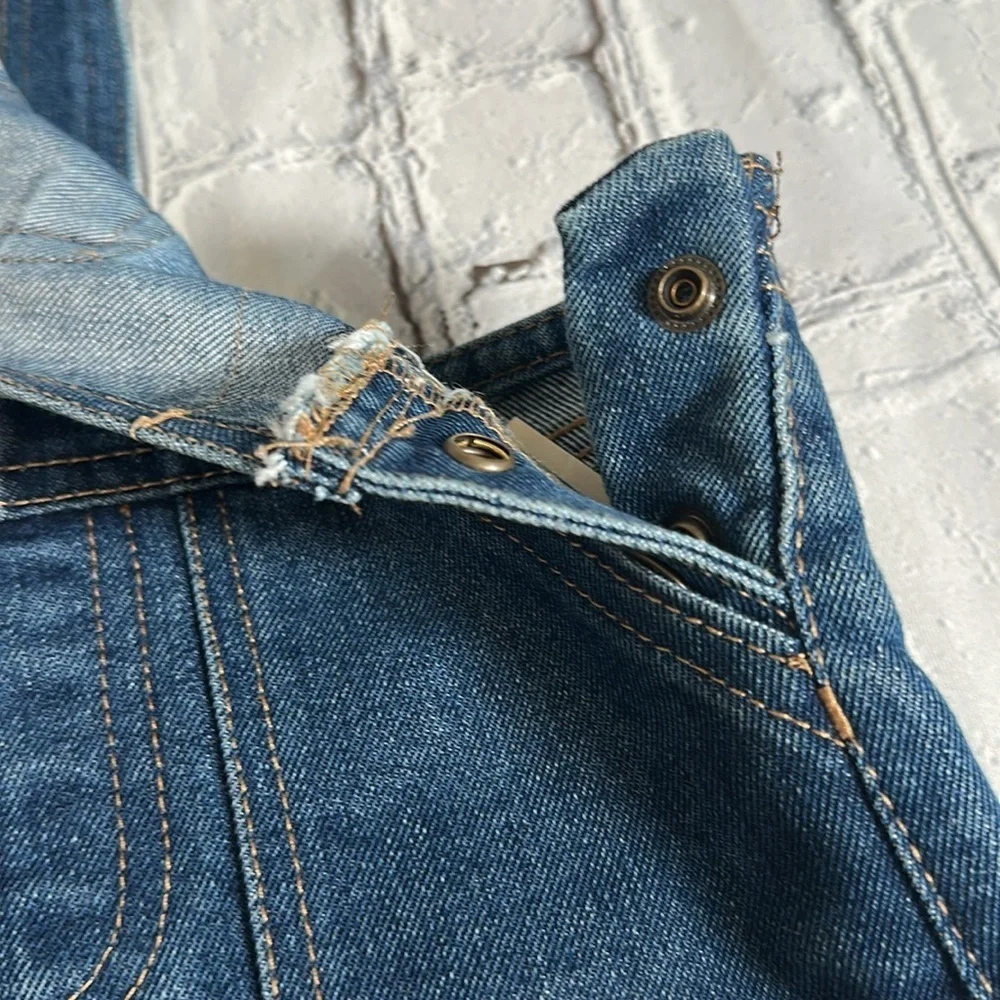7 For All Mankind 7FAM Blue Jean Denim Overall Jumper Dress size 18 months